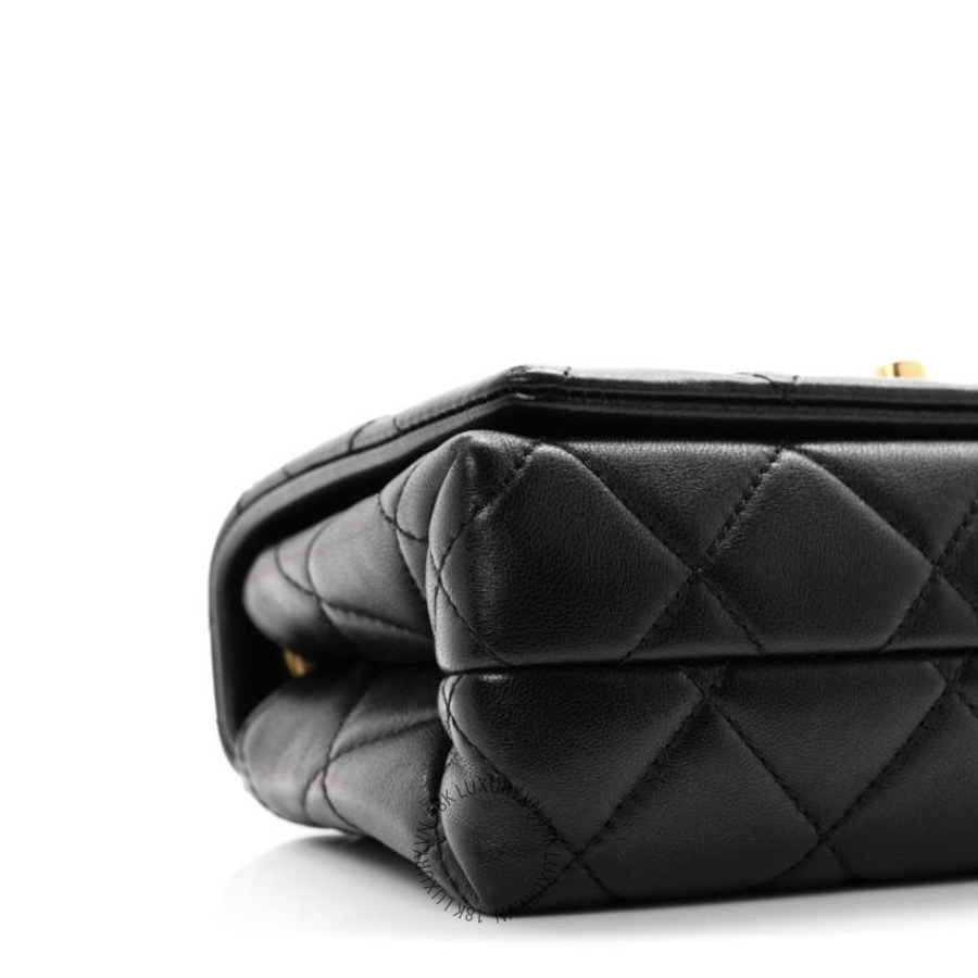 Túi Đeo Chéo Chanel Shiny Lambskin Quilted Enamel CC Mini Flap Black CDBC279 24 Túi Đeo Chéo Chanel Shiny Lambskin Quilted Enamel CC Mini Flap Black CDBC279