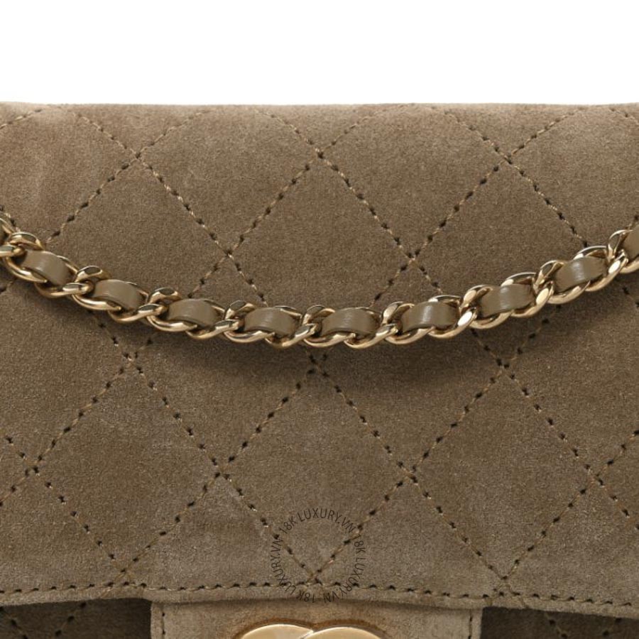 Túi Đeo Chéo Chanel Suede Calfskin Mini Souplissimo Flap Dark Beige CDBC791 20 Túi Đeo Chéo Chanel Suede Calfskin Mini Souplissimo Flap Dark Beige CDBC791