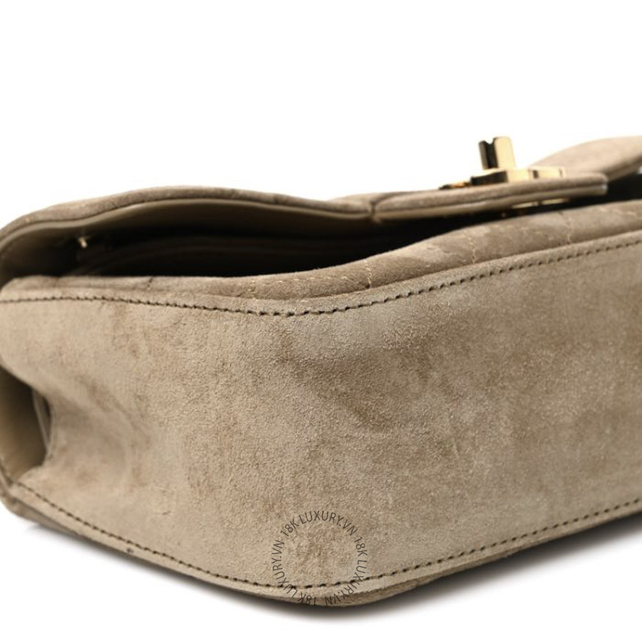 Túi Đeo Chéo Chanel Suede Calfskin Mini Souplissimo Flap Dark Beige CDBC791 21 Túi Đeo Chéo Chanel Suede Calfskin Mini Souplissimo Flap Dark Beige CDBC791