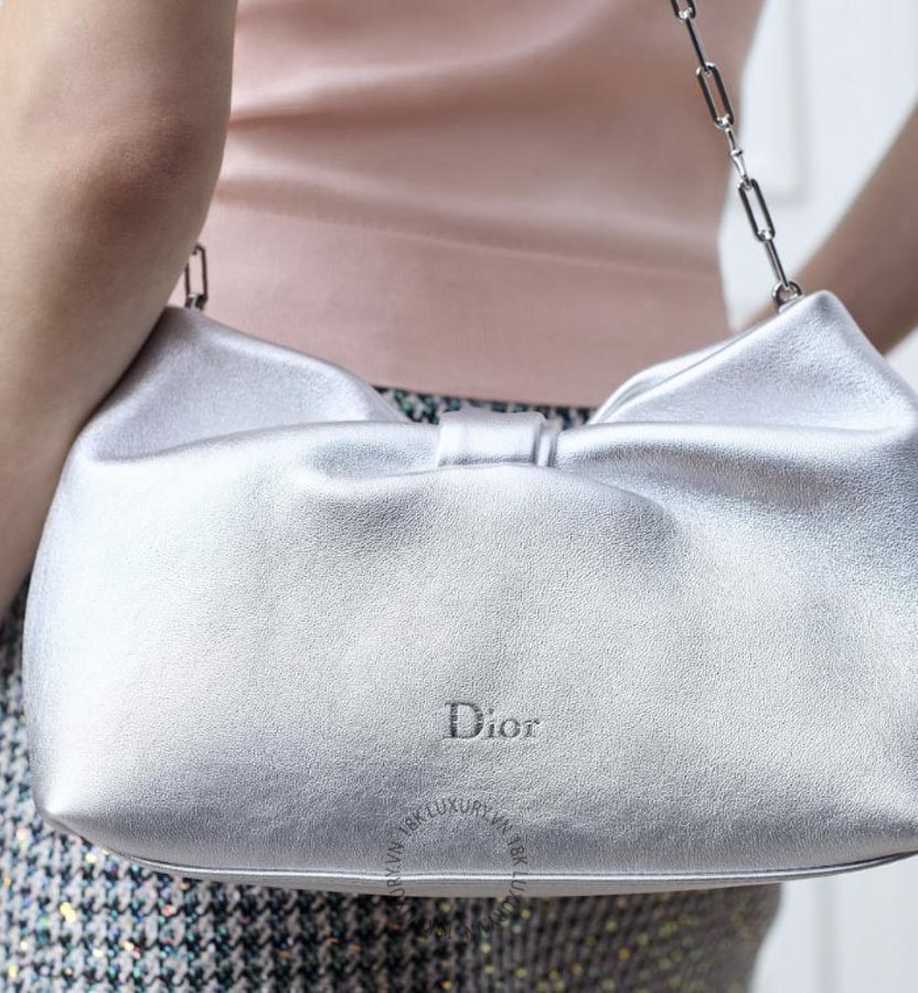 Túi Đeo Chéo Dior Or Small Dior Bow Bag Silver M0715PUJW_M090 AMXM106