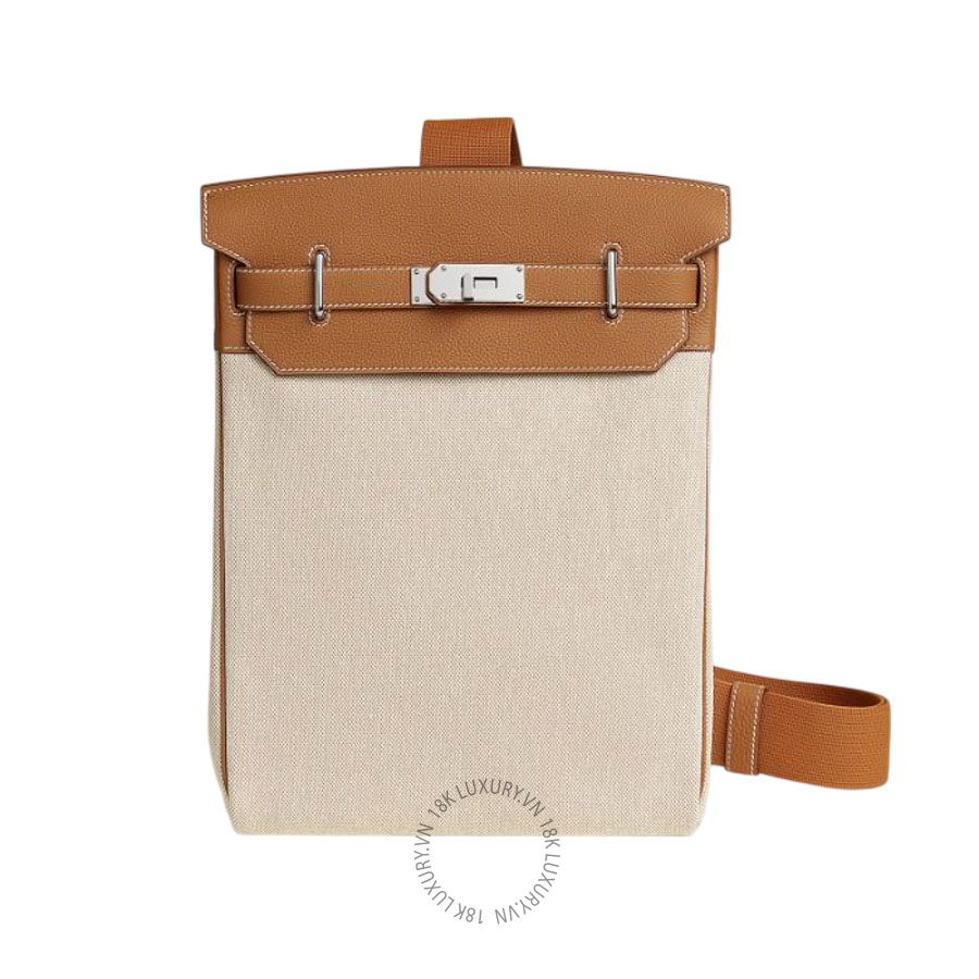 Túi Đeo Chéo Hermes Hac a Dos GM backpack Écru / Beige / Gold H088175CKAB MHM098