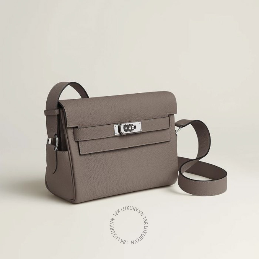 Túi Đeo Chéo Hermes Kelly Messenger bag Gris Étain Nâu Xám H085671CK8F MHM106