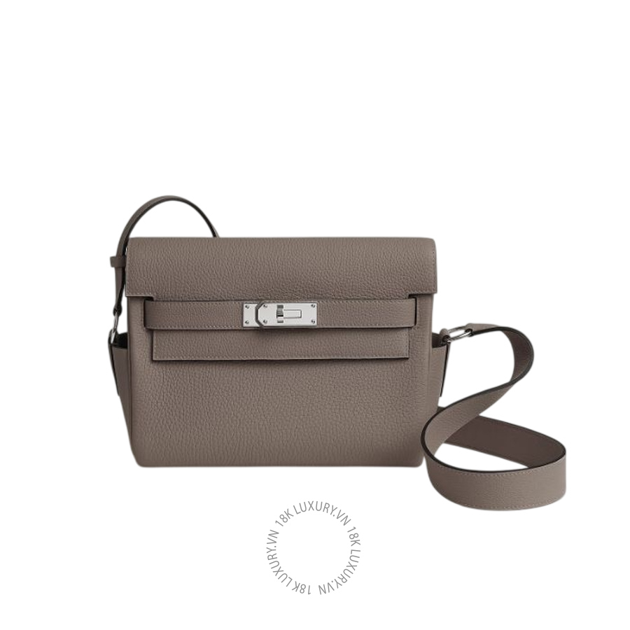Túi Đeo Chéo Hermes Kelly Messenger bag Gris Étain Nâu Xám H085671CK8F MHM106