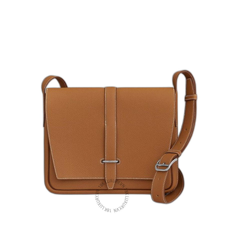 Túi Đeo Chéo Hermes Steve light junior messenger bag Gold H082119CK37 MHM041