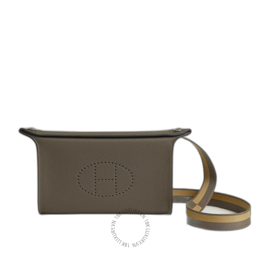 Túi Đeo Chéo Hermes Videpoches bag Vert Loden / Vert Loden / Dune H087901CKAE MHM008