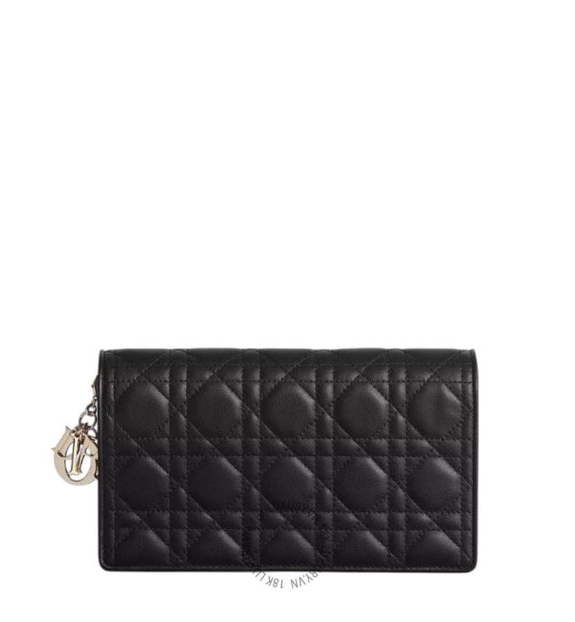 Túi Đeo Chéo Lady Dior Pouch Black Cannage Lambskin S0204ONMJ_M900 RMTM139