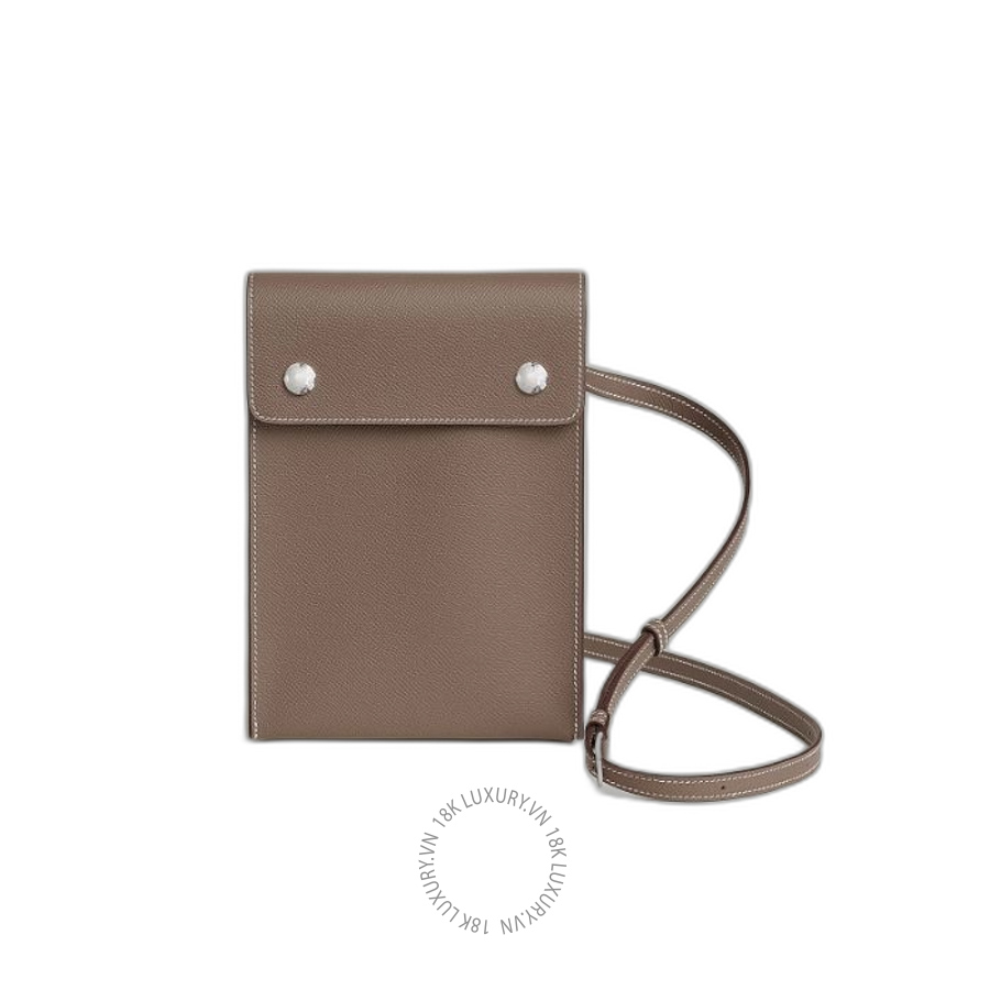 Túi Đeo Chéo Mini Hermes Vertical To Go pouch Étoupe H088129CK18 MHM316
