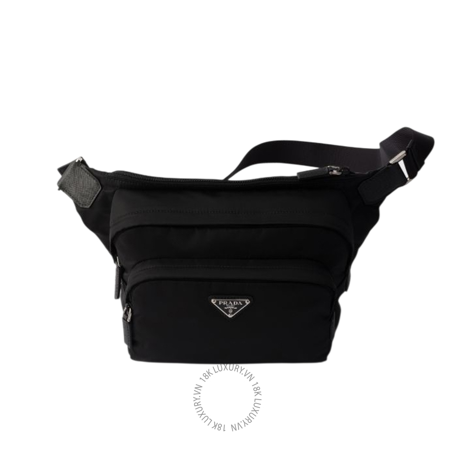 Túi đeo chéo Prada Re-Nylon and leather shoulder 2VH200_2DMG_F0002_V_OOO NTPR239