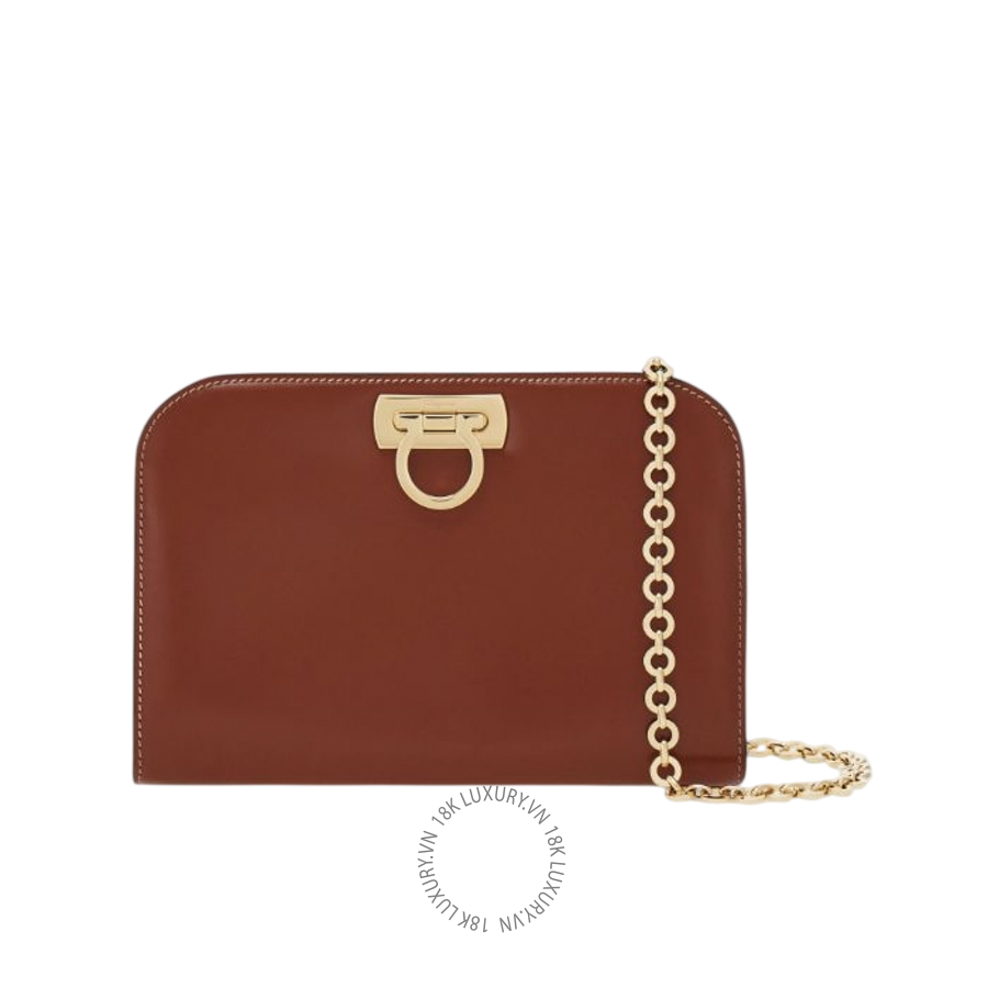 Túi Đeo Chéo Salvatore Ferragamo Diana clutch cognac 21A602796551 MTRK110