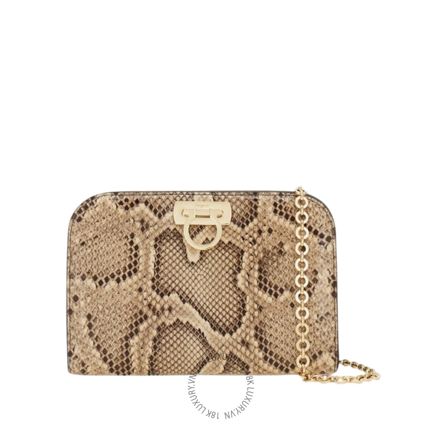 Túi Đeo Chéo Salvatore Ferragamo Diana clutch natural brown MTRK191