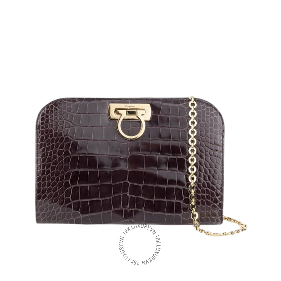 Túi Đeo Chéo Salvatore Ferragamo Diana clutch oxblood 210587792035 MTRK273