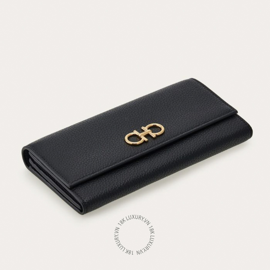 Túi Đeo Chéo Salvatore Ferragamo Gancini wallet with chain black 220636770374 MTRK002