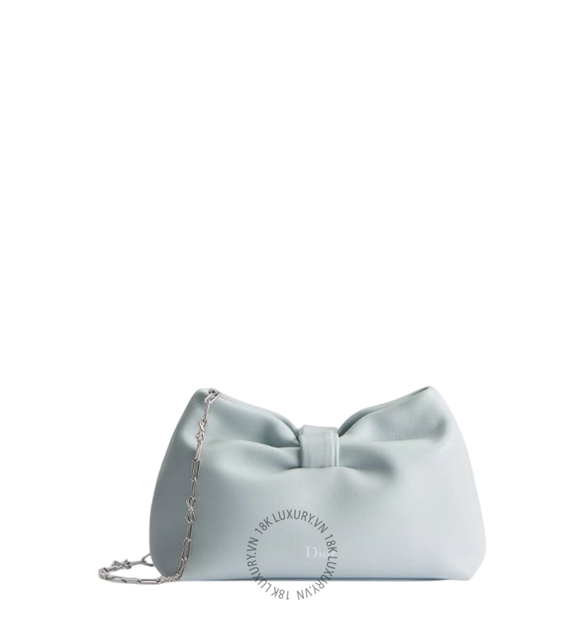 Túi Đeo Chéo Small Dior Bow Bag Ice Blue Lambskin M0715PUQO_M39Z AMXM100