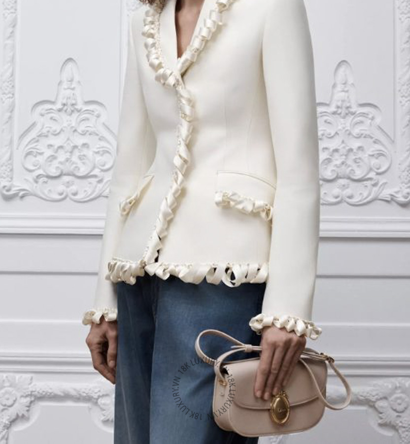 Túi Đeo Chéo Small Dior Médaillon Flap Bag Beige M3919QDWP_M73U AMXM041