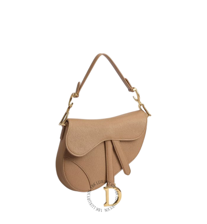 Túi Đeo Chéo Yên Ngựa Small Saddle Bag with Strap Camel Grained Calfskin M0457CUQW_M65M AMXM113