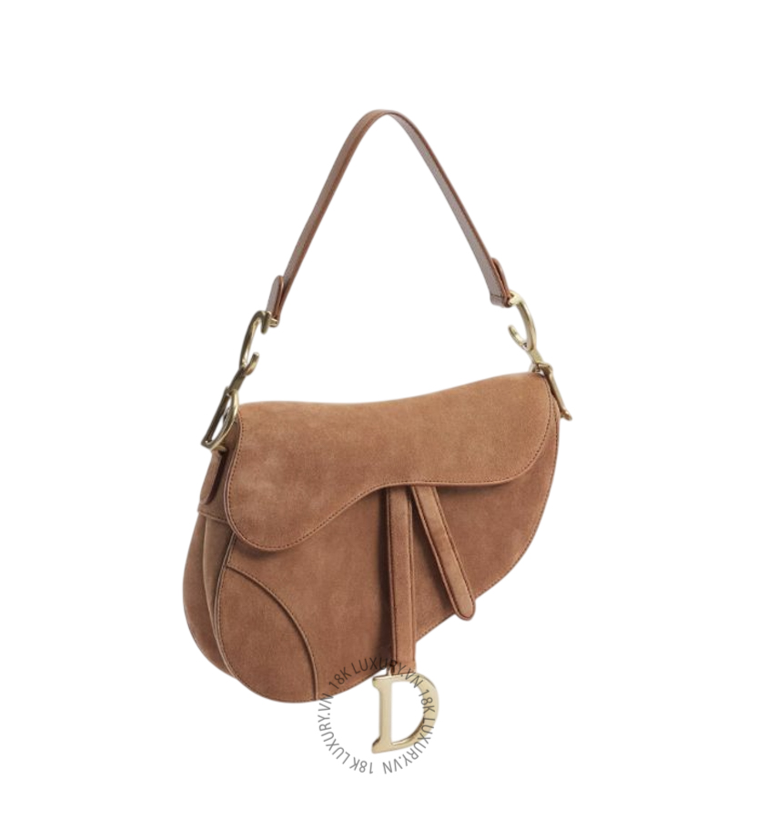Túi Dior Saddle Bag with Strap Marron Bobby Suede Goatskin M0455CSXI_M68M AMXM031
