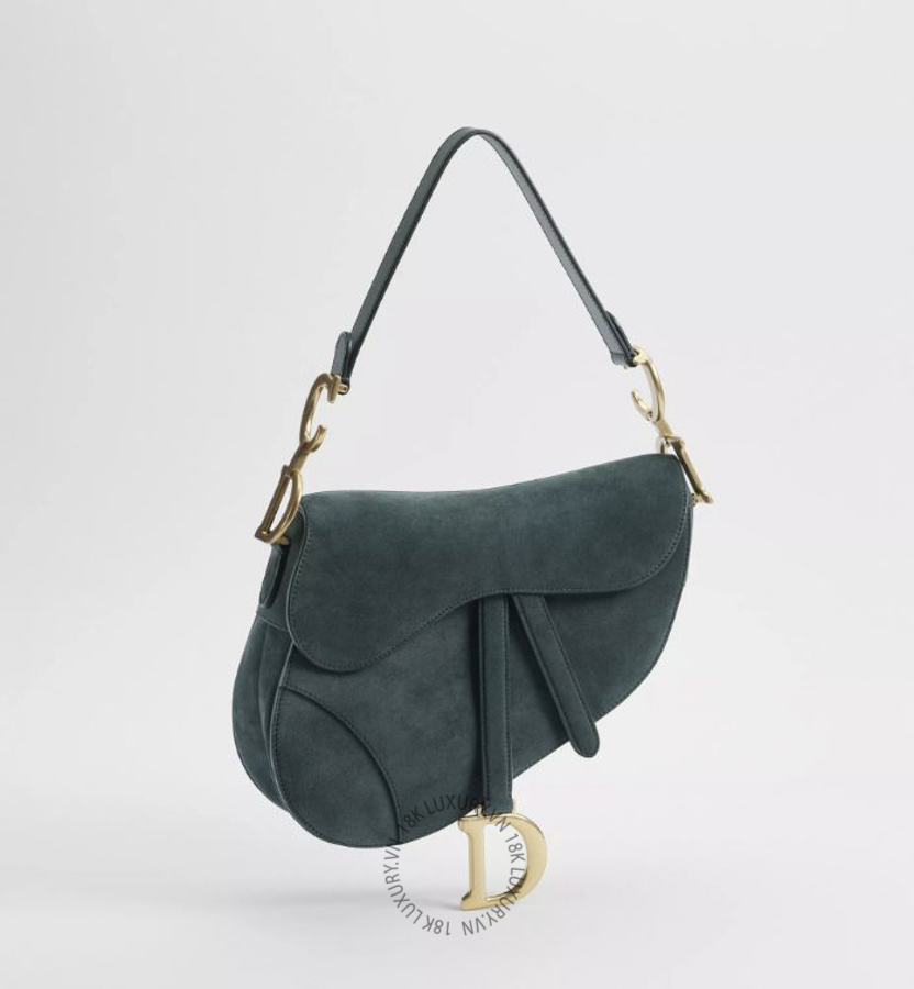 Túi Dior Saddle Bag with Strap Polar Tree Suede Goatskin M0455CSXI_M22S AMXM032