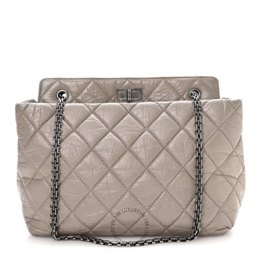 Túi Xách Chanel Aged Calfskin Quilted Reissue 2.55 Tote Light Grey CDBC1035