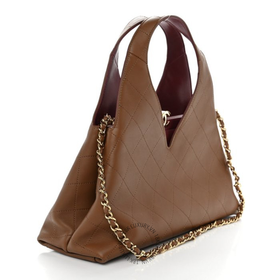 Túi Xách Chanel Calfskin Chic Lady Small Shopping Tote Brown CDBC531