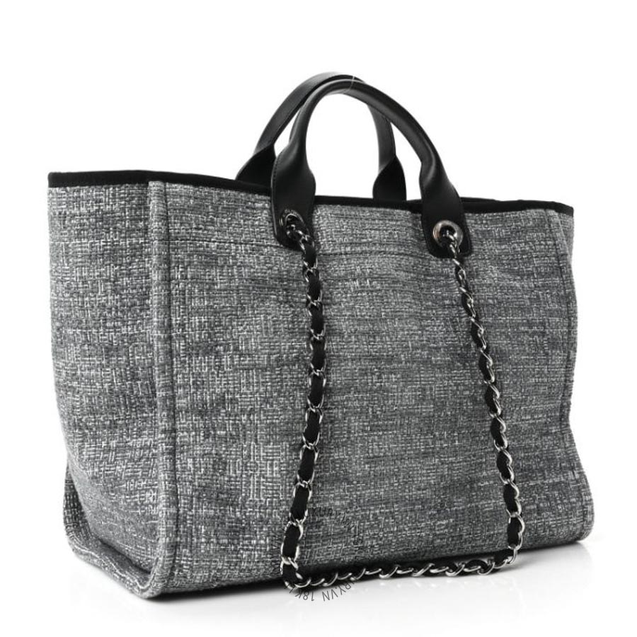 Túi Xách Chanel Canvas Medium Deauville Tote Charcoal CDBC1070