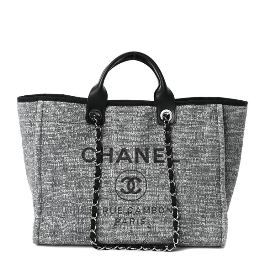 Túi Xách Chanel Canvas Medium Deauville Tote Charcoal CDBC1070