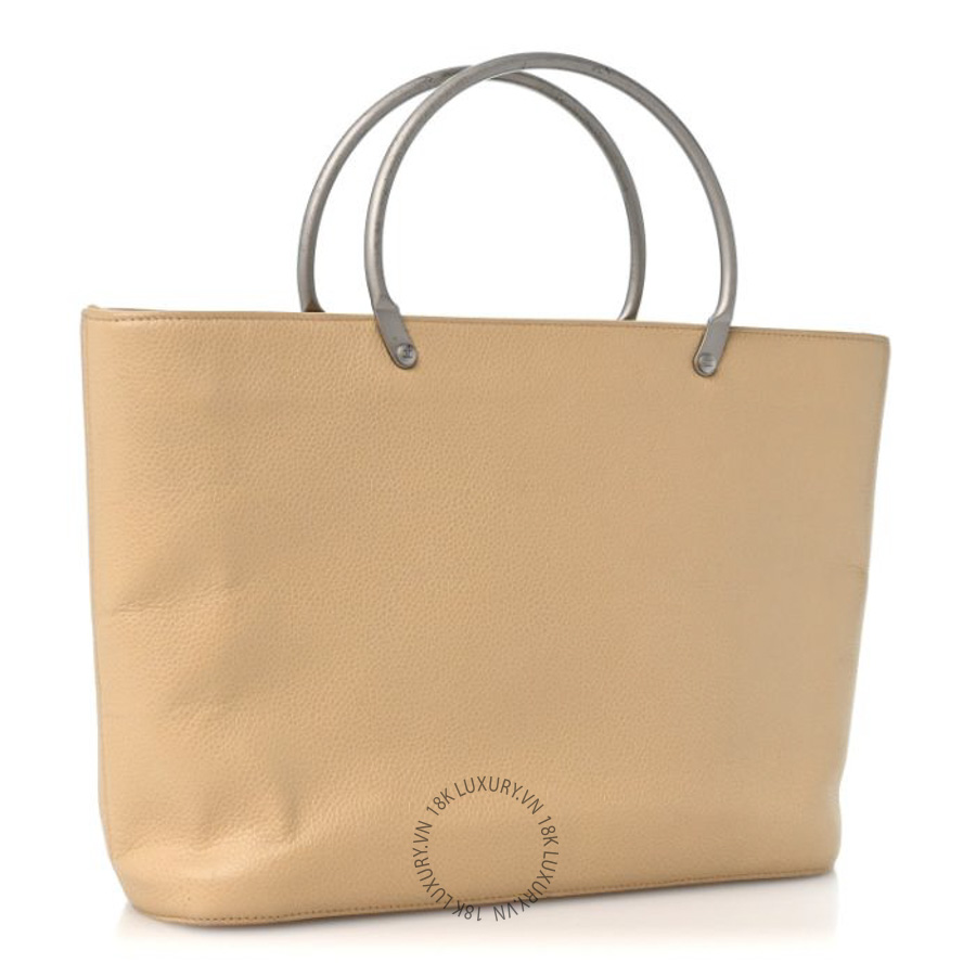 Túi Xách Chanel Caviar Metal Handle Tote Beige CDBC385
