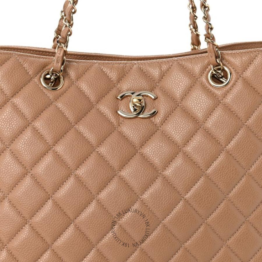 Túi Xách Chanel Caviar Quilted Large Classic Shopping Tote Dark Beige CDBC636 22 Túi Xách Chanel Caviar Quilted Large Classic Shopping Tote Dark Beige CDBC636