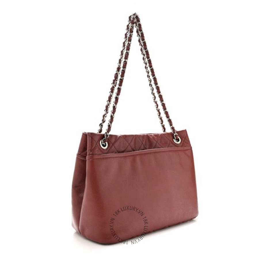 Túi Xách Chanel Caviar Quilted Large Timeless CC Soft Tote Dark Red CDBC725