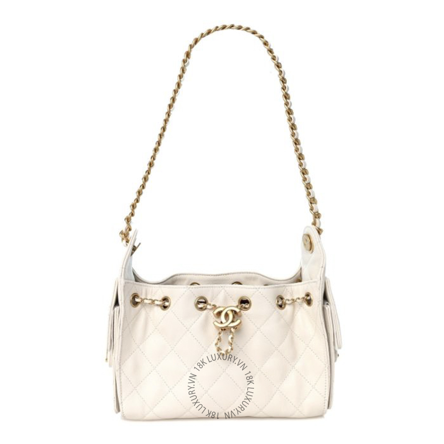 Túi Xách Chanel Caviar Quilted Mini Chanel 25 Handbag White CDBC120