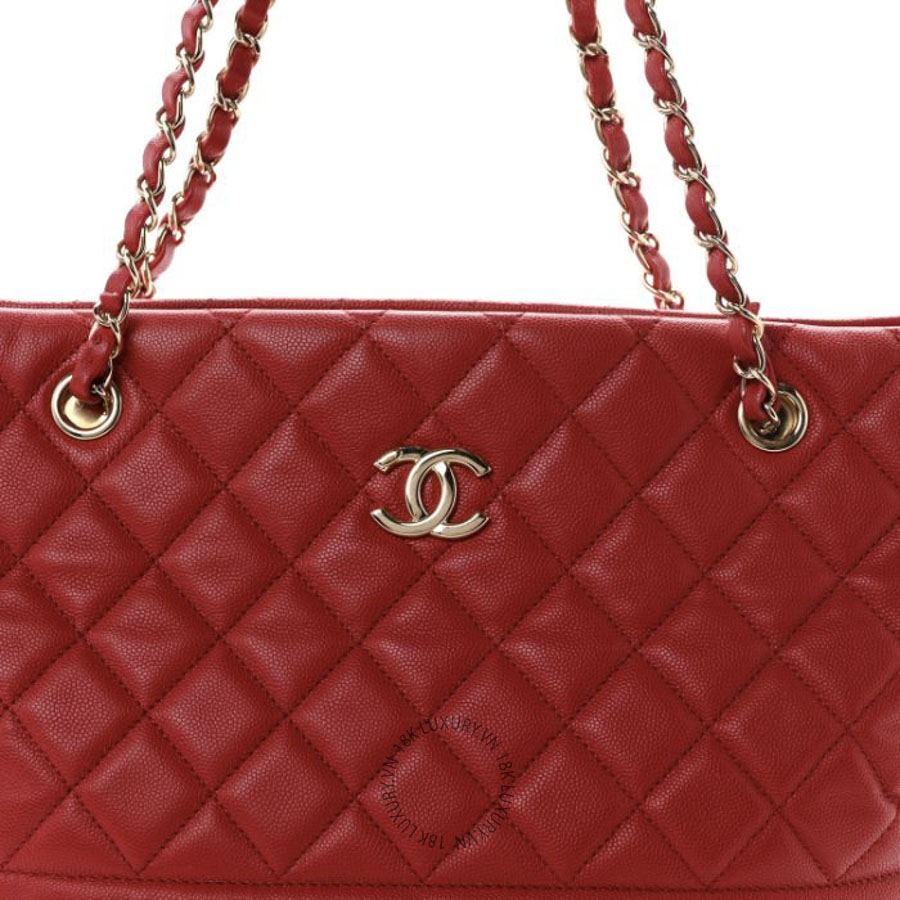 Túi Xách Chanel Caviar Quilted Rolled Up Tote Red CDBC504 18 Túi Xách Chanel Caviar Quilted Rolled Up Tote Red CDBC504