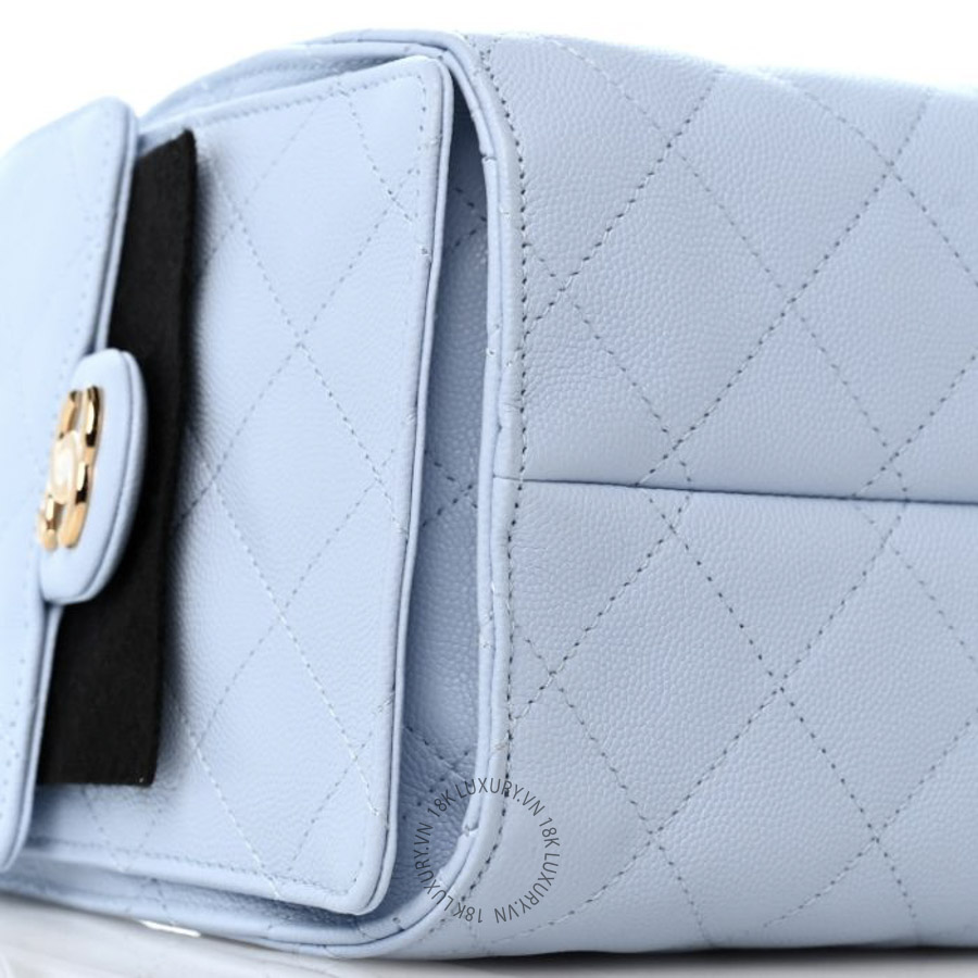 Túi Xách Chanel Caviar Quilted Small Chanel 25 Handbag Light Blue CDBC426 16 Túi Xách Chanel Caviar Quilted Small Chanel 25 Handbag Light Blue CDBC426