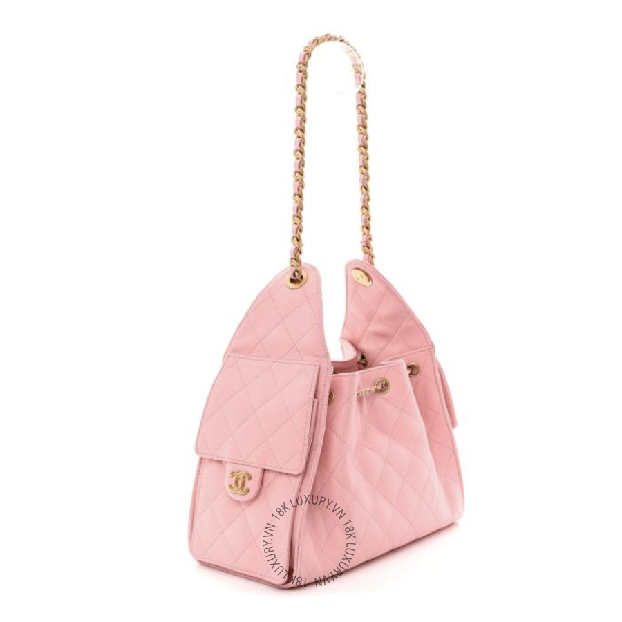 Túi Xách Chanel Caviar Quilted Small Chanel 25 Handbag Light Pink CDBC744