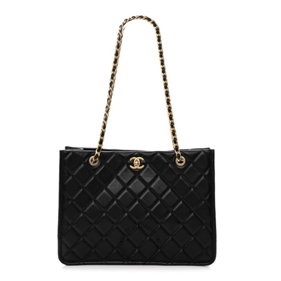 Túi Xách Chanel Caviar Quilted Sweet Classic Shopping Tote Black CDBC917