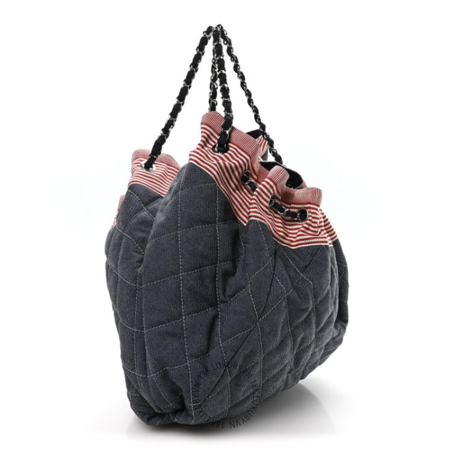 Túi Xách Chanel Denim Quilted Large Stretch Spirit Cabas Blue CDBC1127