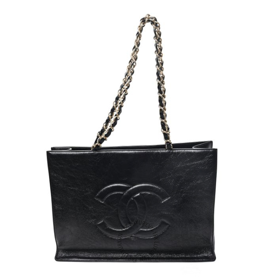 Túi Xách Chanel Glazed Aged Calfskin CC Tote Black CDBC575
