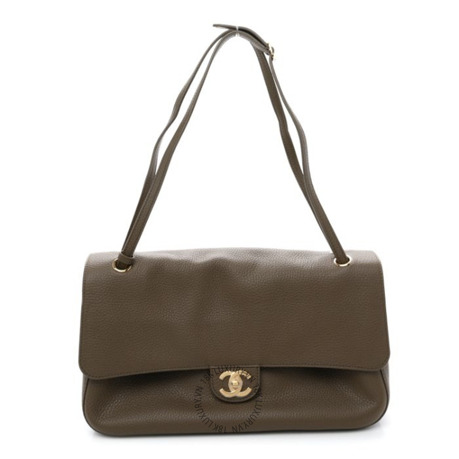 Túi Xách Chanel Grained Calfskin Small Souplissimo Maxi Flap Light Brown CDBC1031