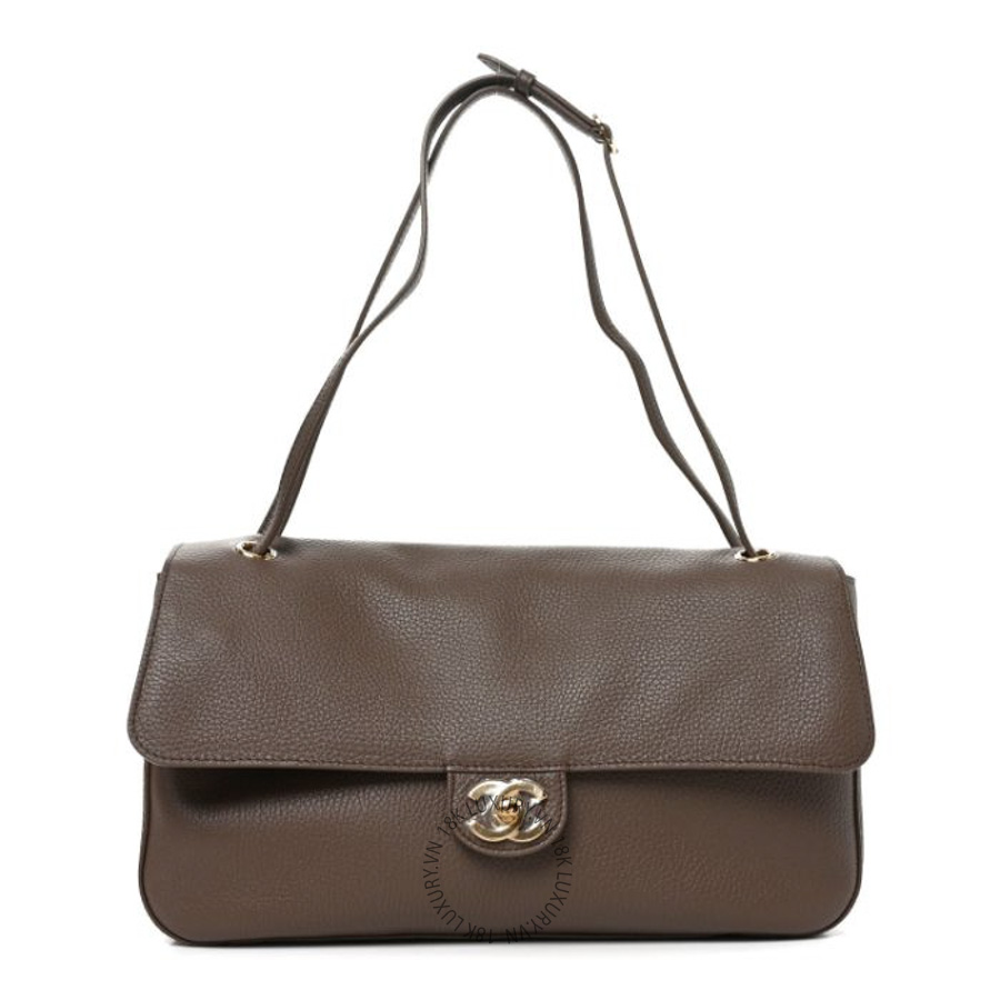 Túi Xách Chanel Grained Calfskin Small Souplissimo Maxi Flap Light Brown CDBC291