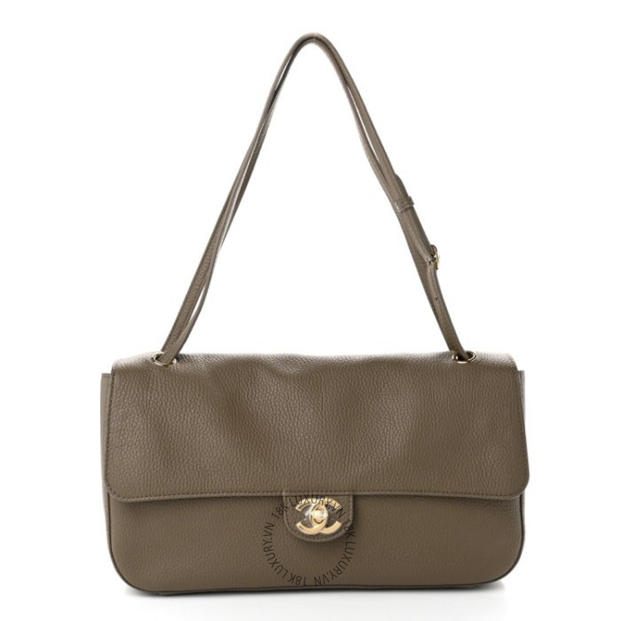 Túi Xách Chanel Grained Calfskin Small Souplissimo Maxi Flap Light Brown CDBC762