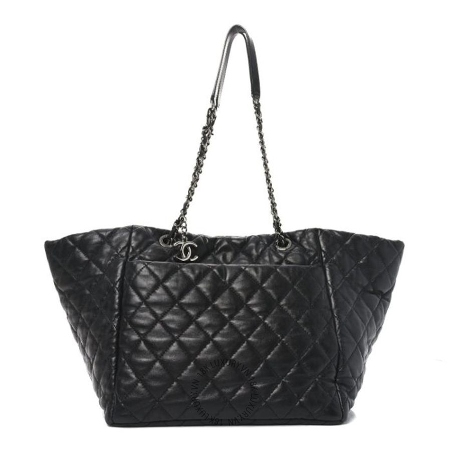 Túi Xách Chanel Lambskin Quilted Week End on Mars Tote Black CDBC036