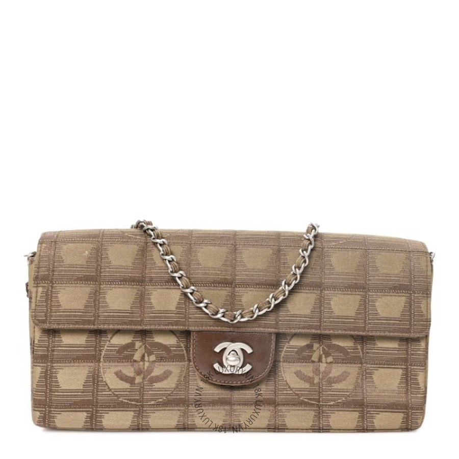 Túi Xách Chanel Nylon Travel Ligne East West Flap Brown CDBC961