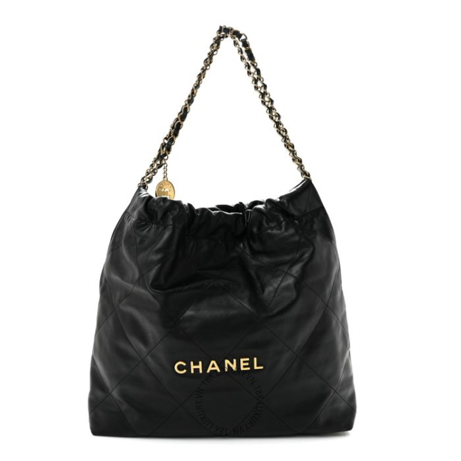 Túi Xách Chanel Shiny Calfskin Quilted Chanel 22 Black CDBC797