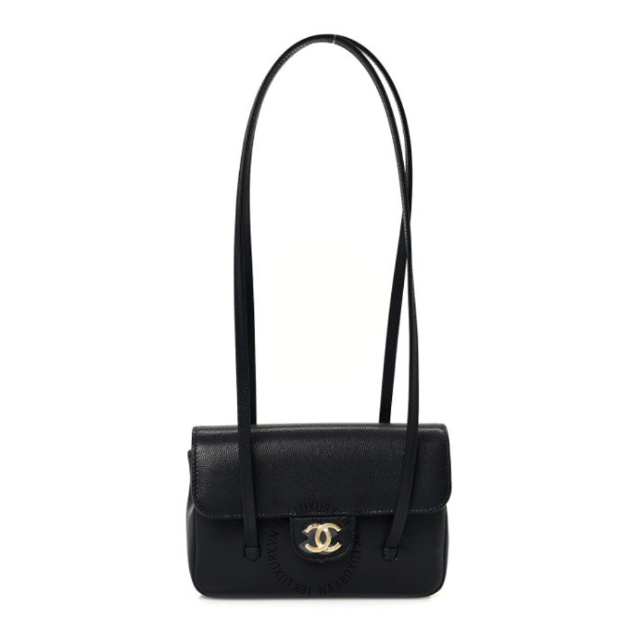 Túi Xách Chanel Shiny Caviar Mini Preppy Coco Shoulder Bag Dark Blue CDBC251