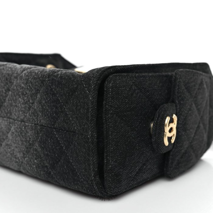 Túi Xách Chanel Washed Denim Quilted Mini Chanel 25 Handbag Black CDBC179 22 Túi Xách Chanel Washed Denim Quilted Mini Chanel 25 Handbag Black CDBC179