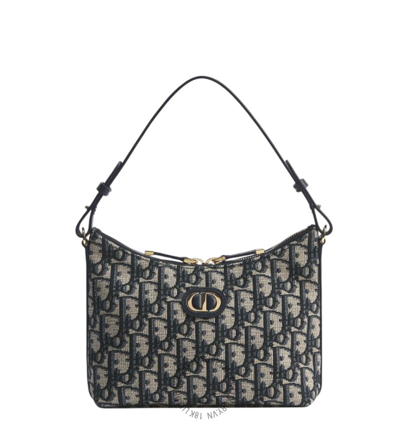 Túi Xách Đeo Chéo 30 Montaigne Diorling Mini Bag with Chain Blue Dior Oblique Jacquard S4309UTZQ_M928 RMTM063