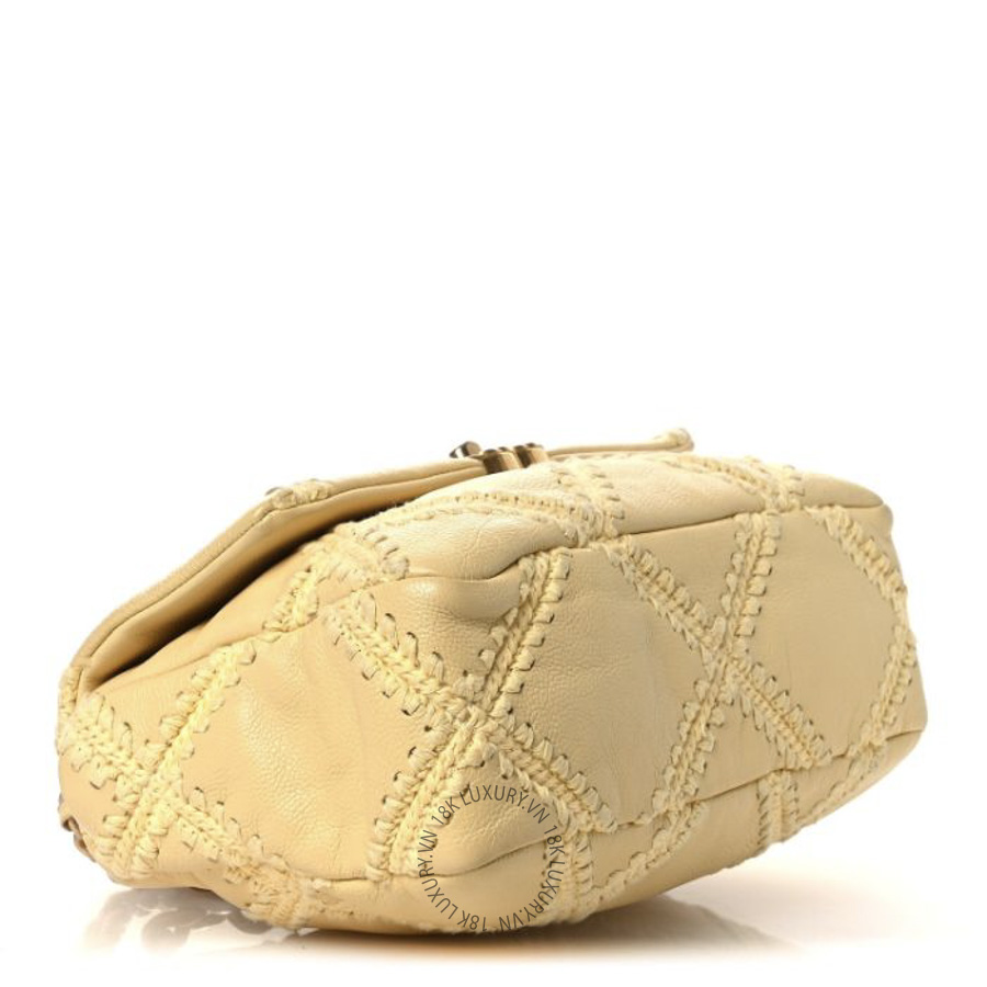 Túi Xách Đeo Chéo Chanel Calfskin Crochet Medium Chanel 19 Flap Yellow CDBC1124 14 Túi Xách Đeo Chéo Chanel Calfskin Crochet Medium Chanel 19 Flap Yellow CDBC1124