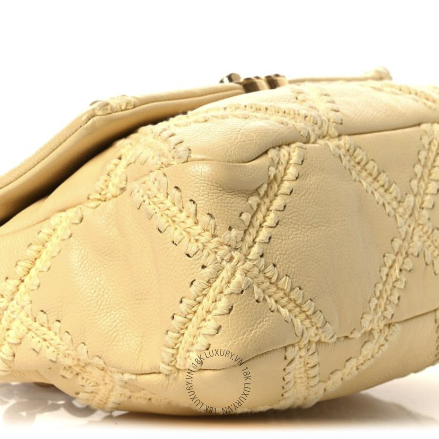 Túi Xách Đeo Chéo Chanel Calfskin Crochet Medium Chanel 19 Flap Yellow CDBC1124 16 Túi Xách Đeo Chéo Chanel Calfskin Crochet Medium Chanel 19 Flap Yellow CDBC1124