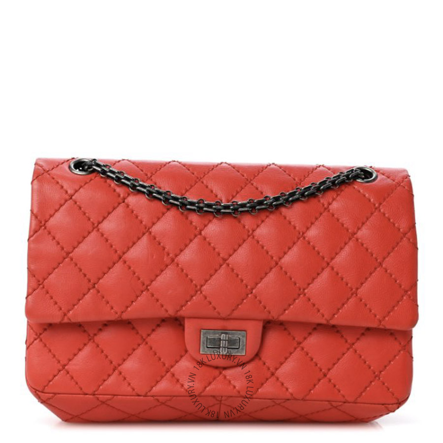 Túi Xách Đeo Chéo Chanel Calfskin Stitched 2.55 Reissue 226 Flap Red CDBC492