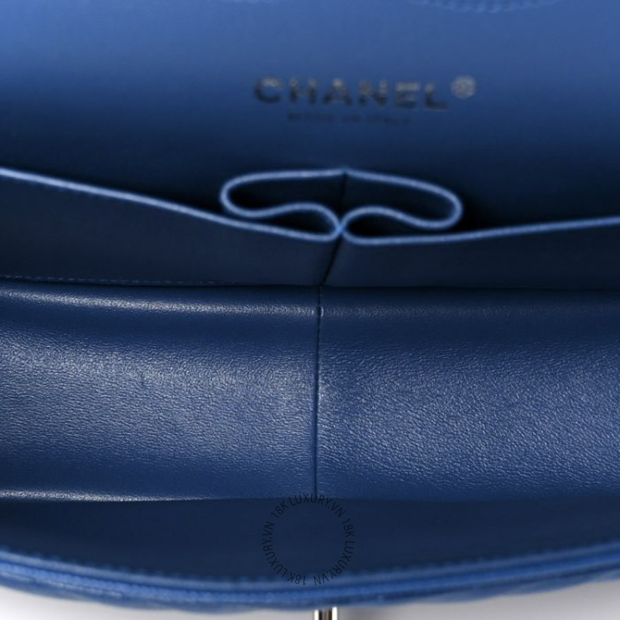 Túi Xách Đeo Chéo Chanel Caviar Chevron Quilted Jumbo Double Flap Blue CDBC111 17 Túi Xách Đeo Chéo Chanel Caviar Chevron Quilted Jumbo Double Flap Blue CDBC111