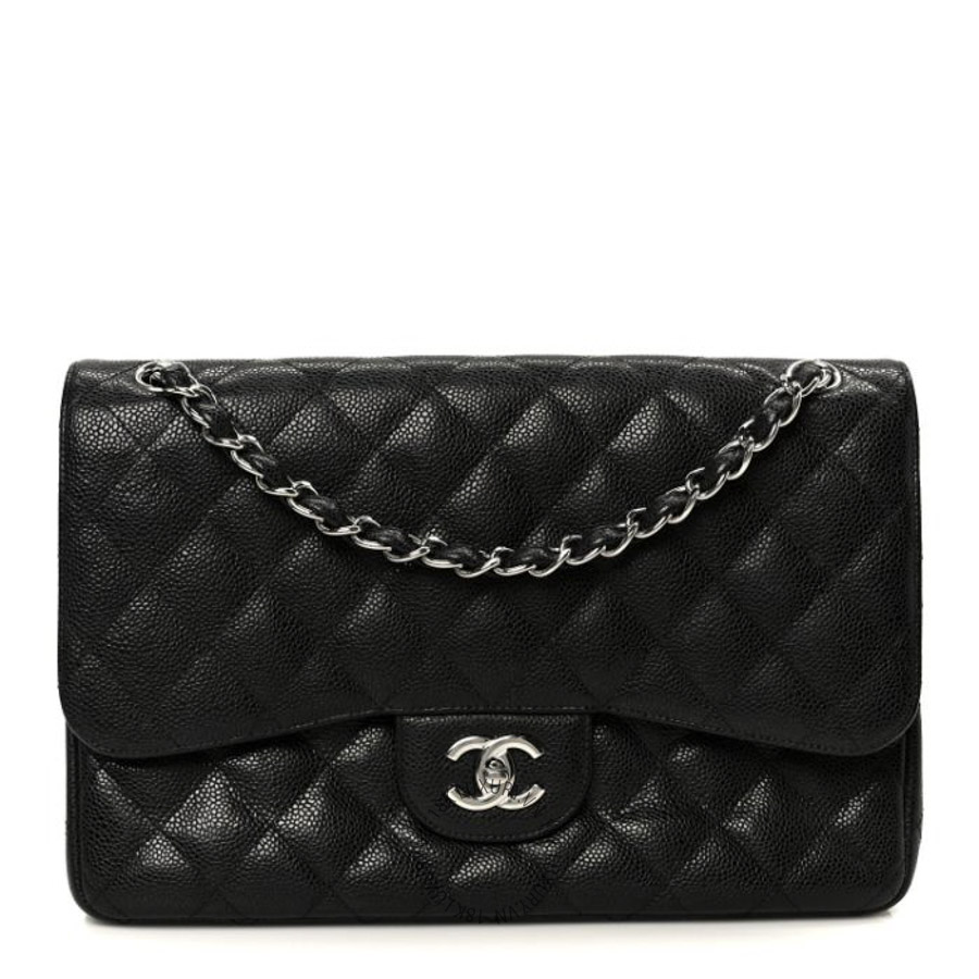Túi Xách Đeo Chéo Chanel Caviar Quilted Jumbo Double Flap Black CDBC414
