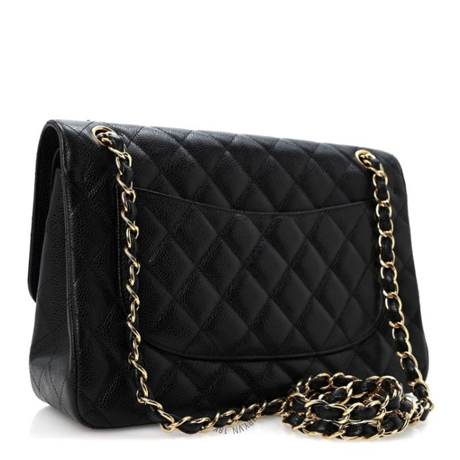 Túi Xách Đeo Chéo Chanel Caviar Quilted Jumbo Double Flap Black CDBC829